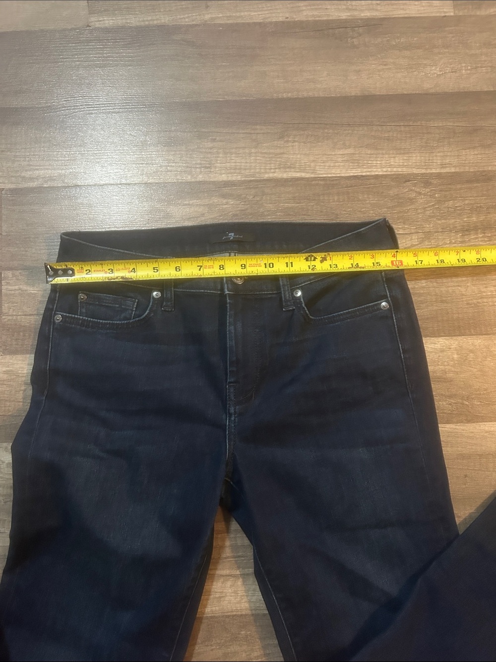 7 For All Mankind Women’s Dark Blue Flare Leg Jeans Size 30 - Picture 7 of 9